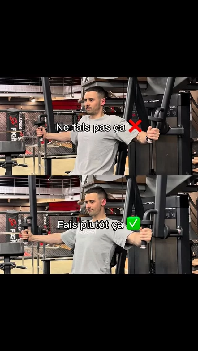 Recrute tes pectoraux efficacement ✅
3 choses importantes sur un mouvement d’écarté :
• Placer correctement tes épaules : toujours basses et en arrière 
• Bomber le torse pour mettre en tension tes pectoraux dans une position optimale 
• Ne pas trop plier les coudes et venir coller les biceps à la poitrine sur phase concentrique 
Partage ces tips à tes proches et enregistre le réel 🔥
#gym #chest #training #tips #fitness